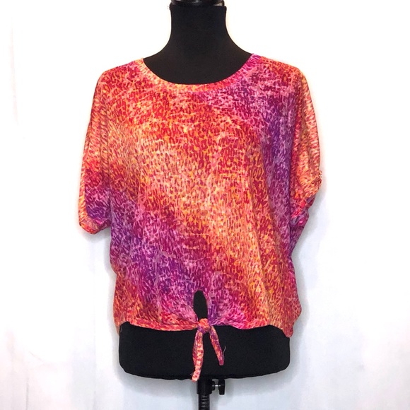 Rafaella Tops - Multi color tie crop top.    239